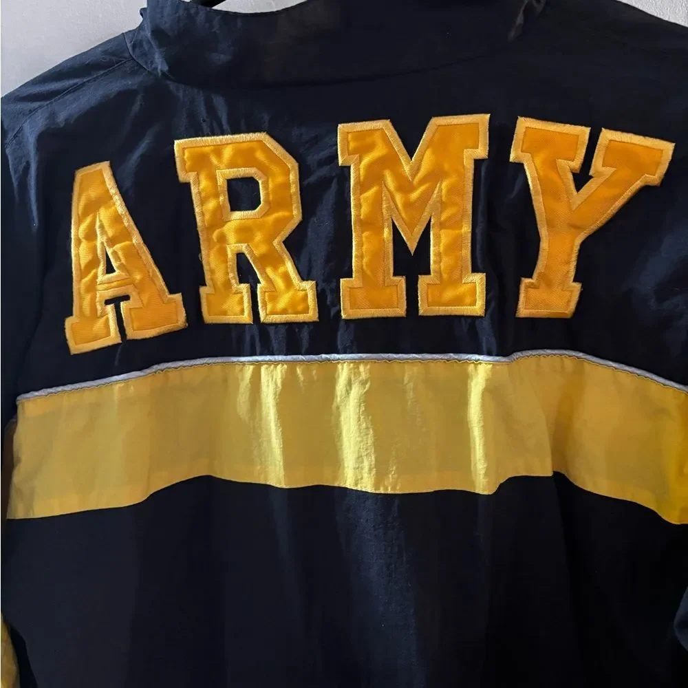 U.S. Army Black and Yellow Field Windbreaker Jacket Small